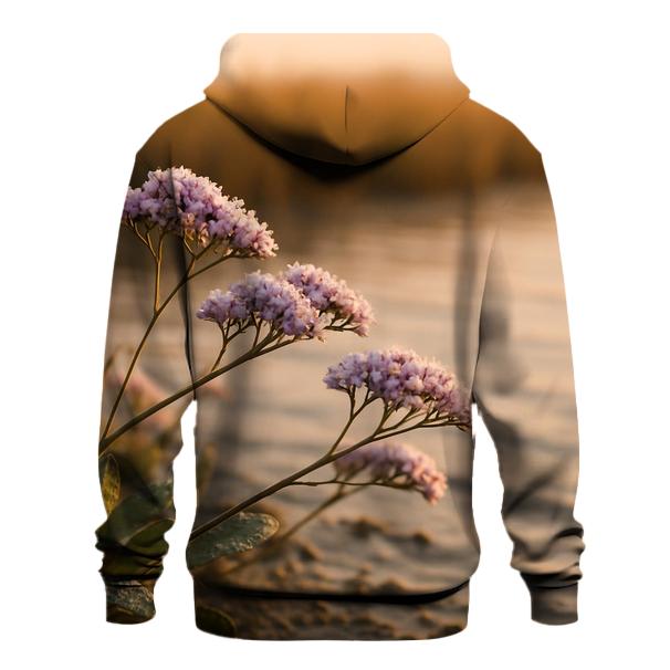 Salt Marsh Sea Lavender At High Tide Line graphic hoodies