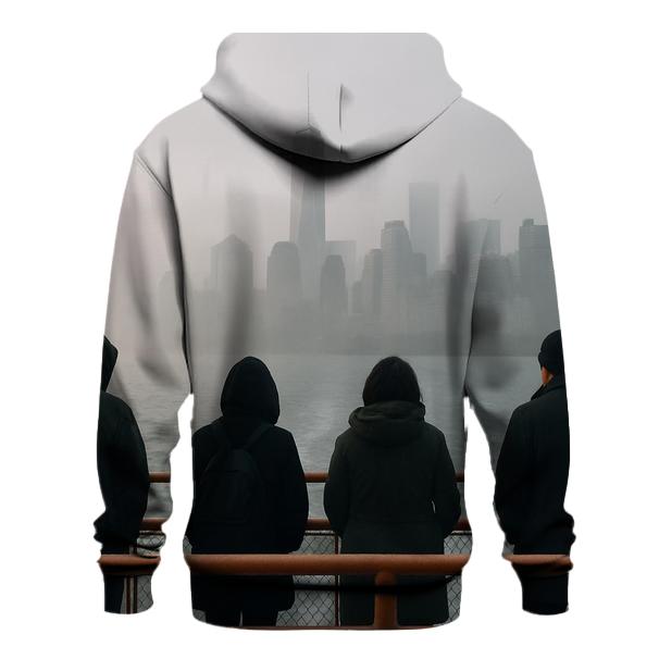Harbor Fog Revealing Lower Manhattan From Staten Island Ferry Deck hoodie trends