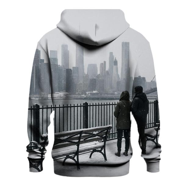Snowfall Over Brooklyn Heights Promenade Skyline View hoodie trends