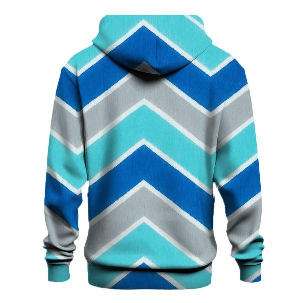 Comet Tail Chevron Accordion embroidered hoodies