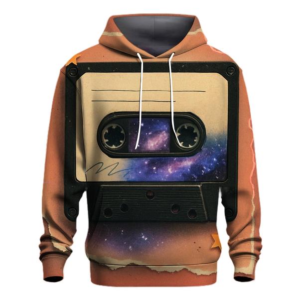 Retro Cassette Galaxy Collage graphic hoodies