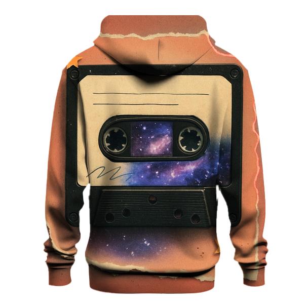 Retro Cassette Galaxy Collage graphic hoodies