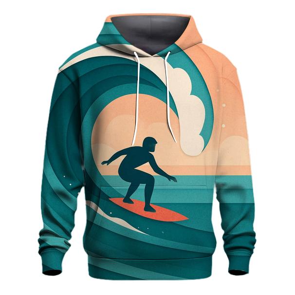 Wave Break Surf Silhouette zip-up hoodies