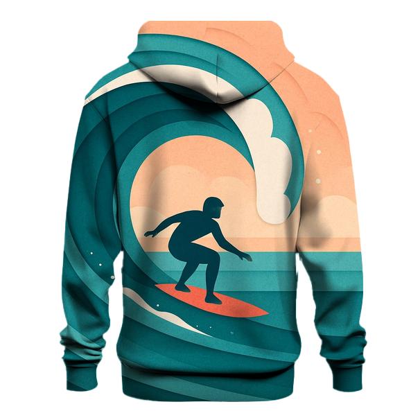 Wave Break Surf Silhouette zip-up hoodies