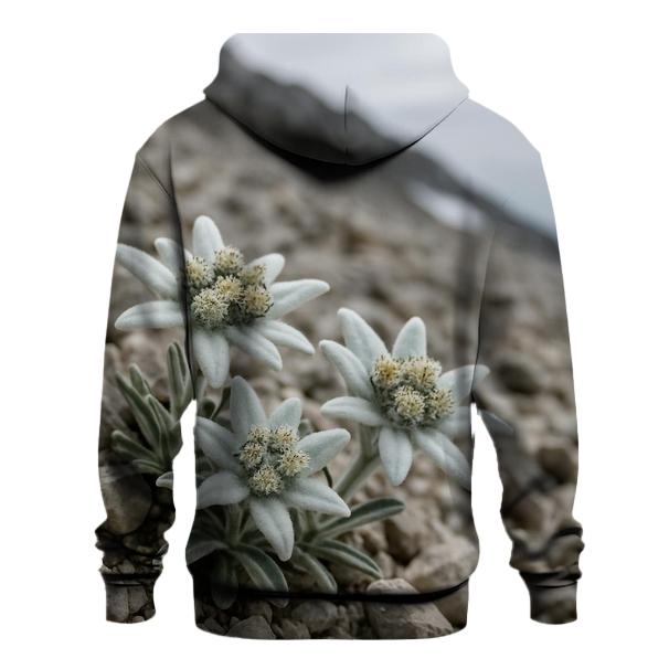 Alpine Edelweiss Among Limestone Scree premium hoodies
