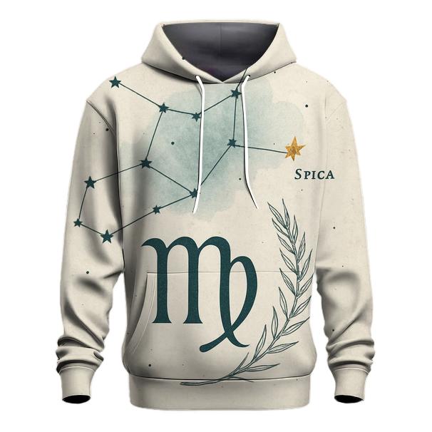 Virgo Sheaf Of Wheat Star Chart printed hoodies