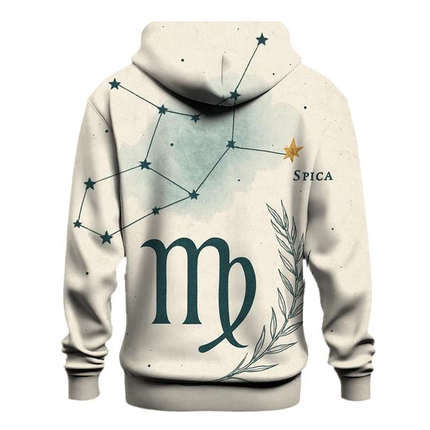 Virgo Sheaf Of Wheat Star Chart printed hoodies