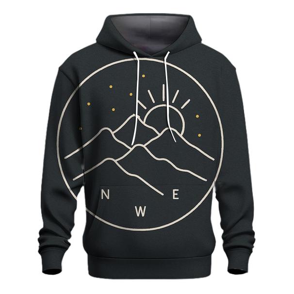 Minimal Mountain Monoline Badge hoodies fashion