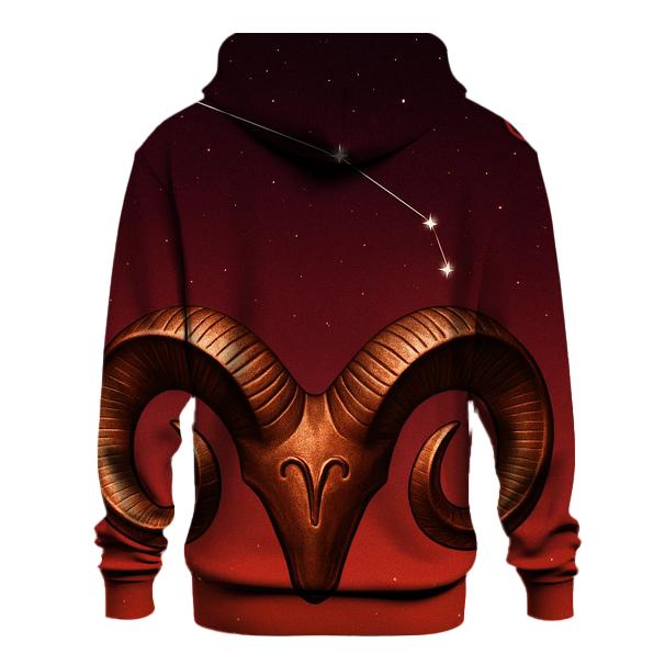 Aries Ram Horns With Martian Red Sky premium hoodies