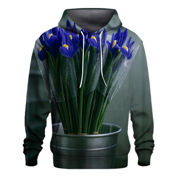 Dutch Iris Stems In A Florist Cold Room pullover hoodies