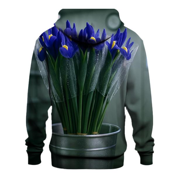 Dutch Iris Stems In A Florist Cold Room pullover hoodies