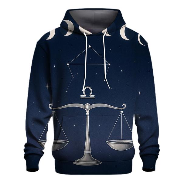 Libra Scales Under Moon Phase Arc hoodies fashion