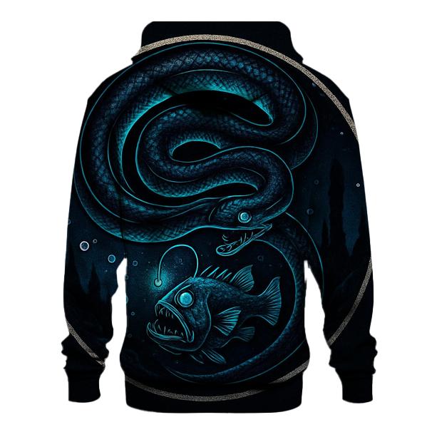 Deep Sea Bioluminescent Ouroboros lightweight hoodies