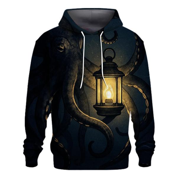 Ink Wash Octopus Lantern designer hoodies