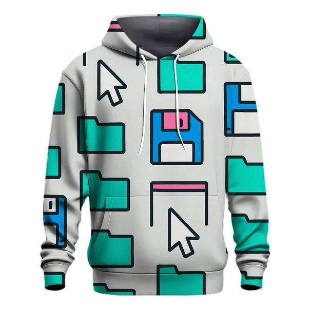 Retro Computer Desktop Icons graphic hoodies