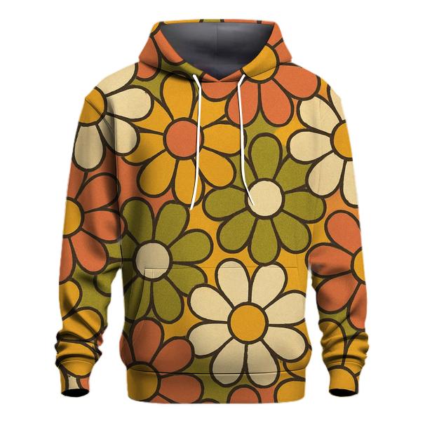 Funky Flower Tile Burst pullover hoodies