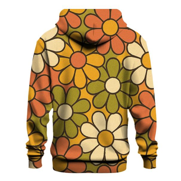 Funky Flower Tile Burst pullover hoodies