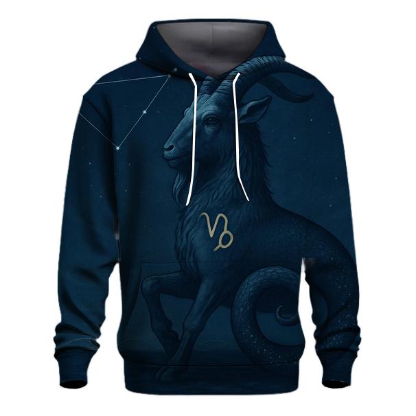 Capricorn Sea Goat Under Solstice Star Arc graphic hoodies