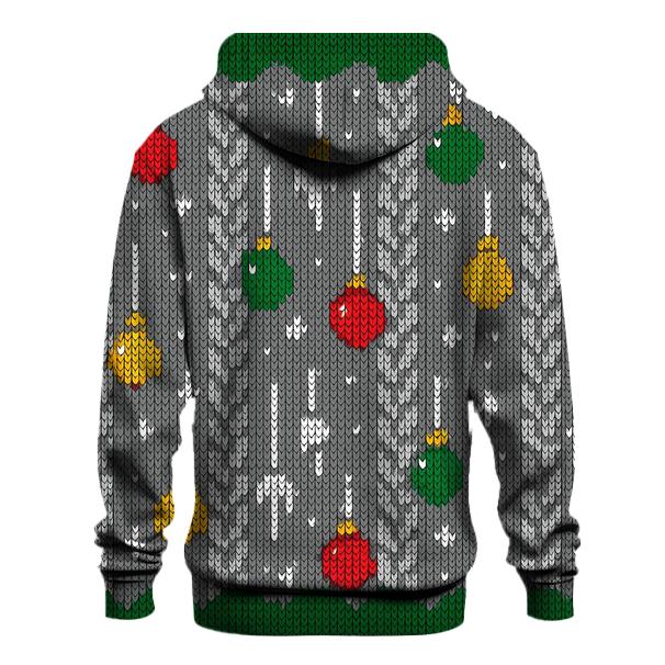Icicle And Ornament Tinsel Ladder Design heavyweight hoodies