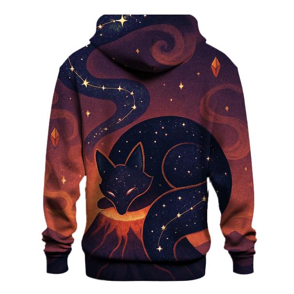 Sleeping Volcano Astral Fox printed hoodies