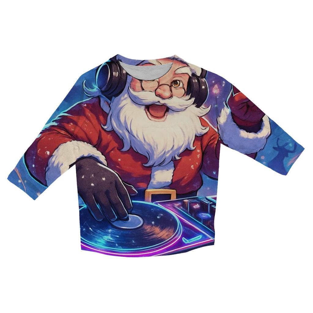 Santa DJ Blizzard Drop custom 3/4 sleeve shirts