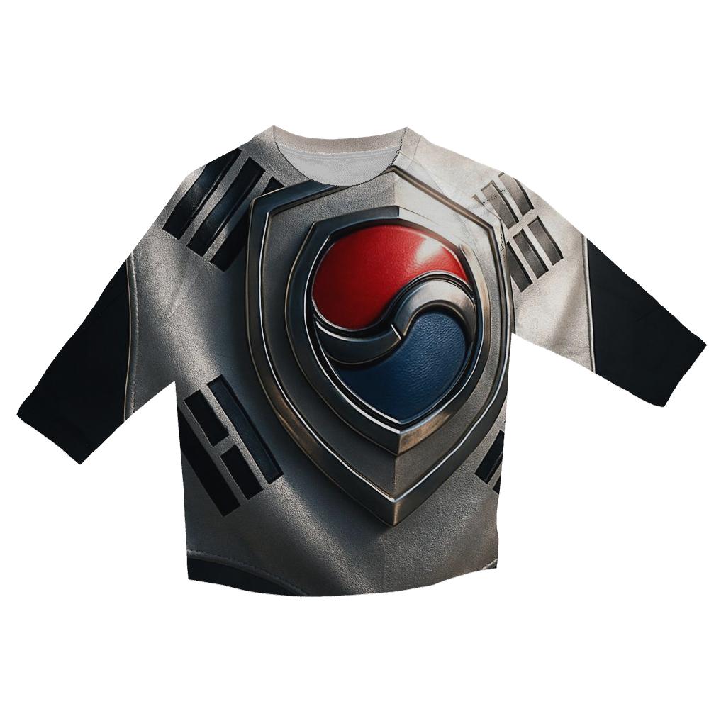 Metal Crest South Korea stylish quarter sleeve tops