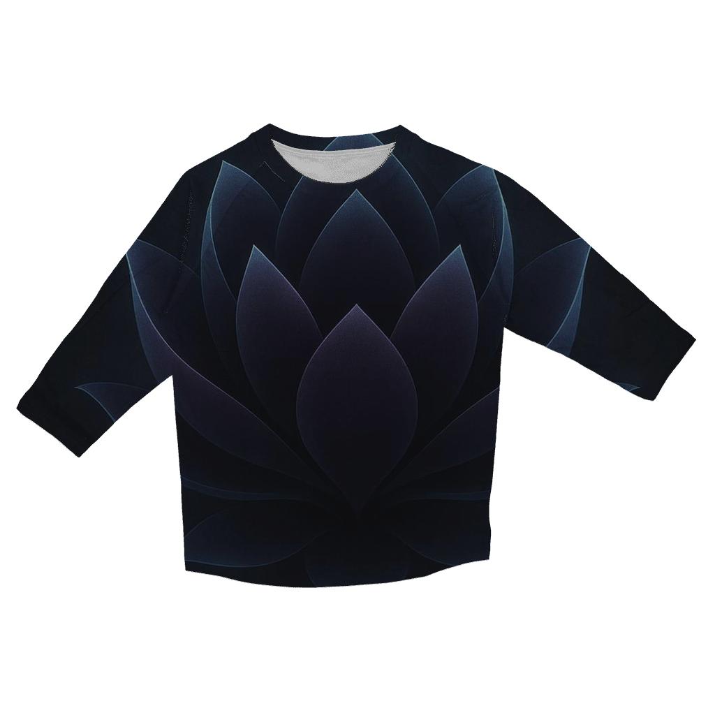 Midnight Ink Gradient Lotus Pulse designer 3/4 sleeve blouses