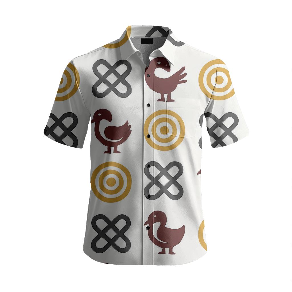 West African Adinkra Stellar Stamp Grid custom embroidered shirts