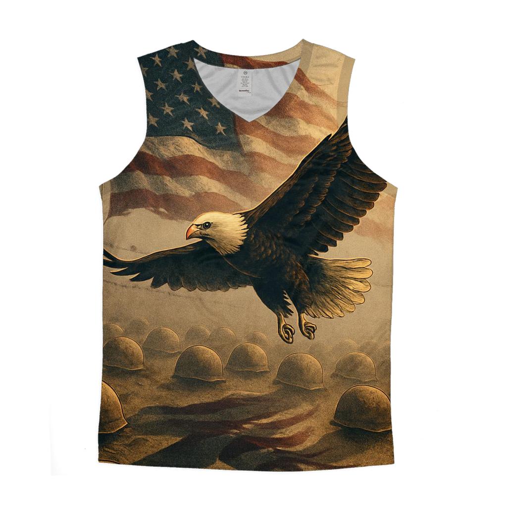 Silent Watch Over Freedom cotton sleeveless tops