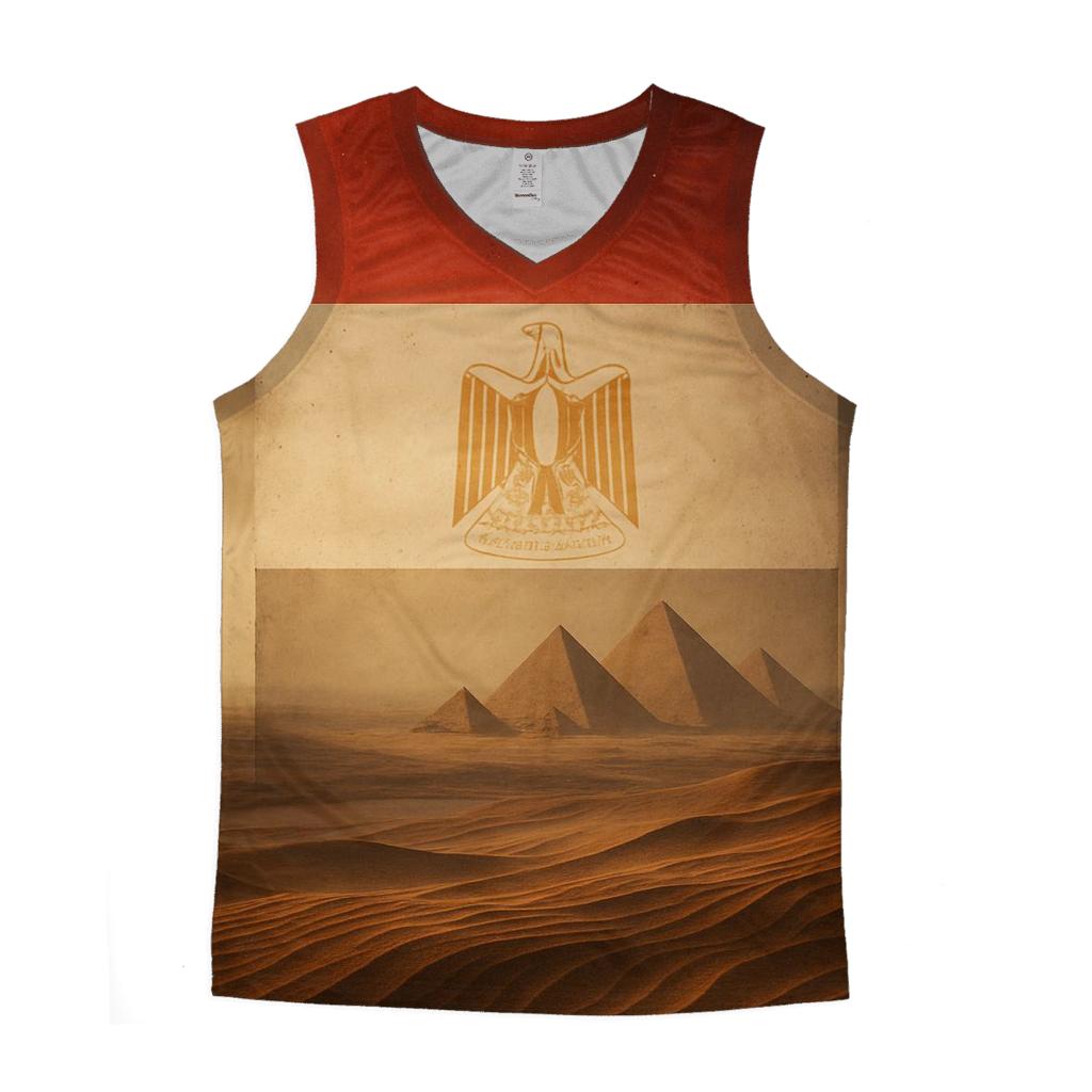 Double Exposure Pyramids Egypt casual summer tank tops