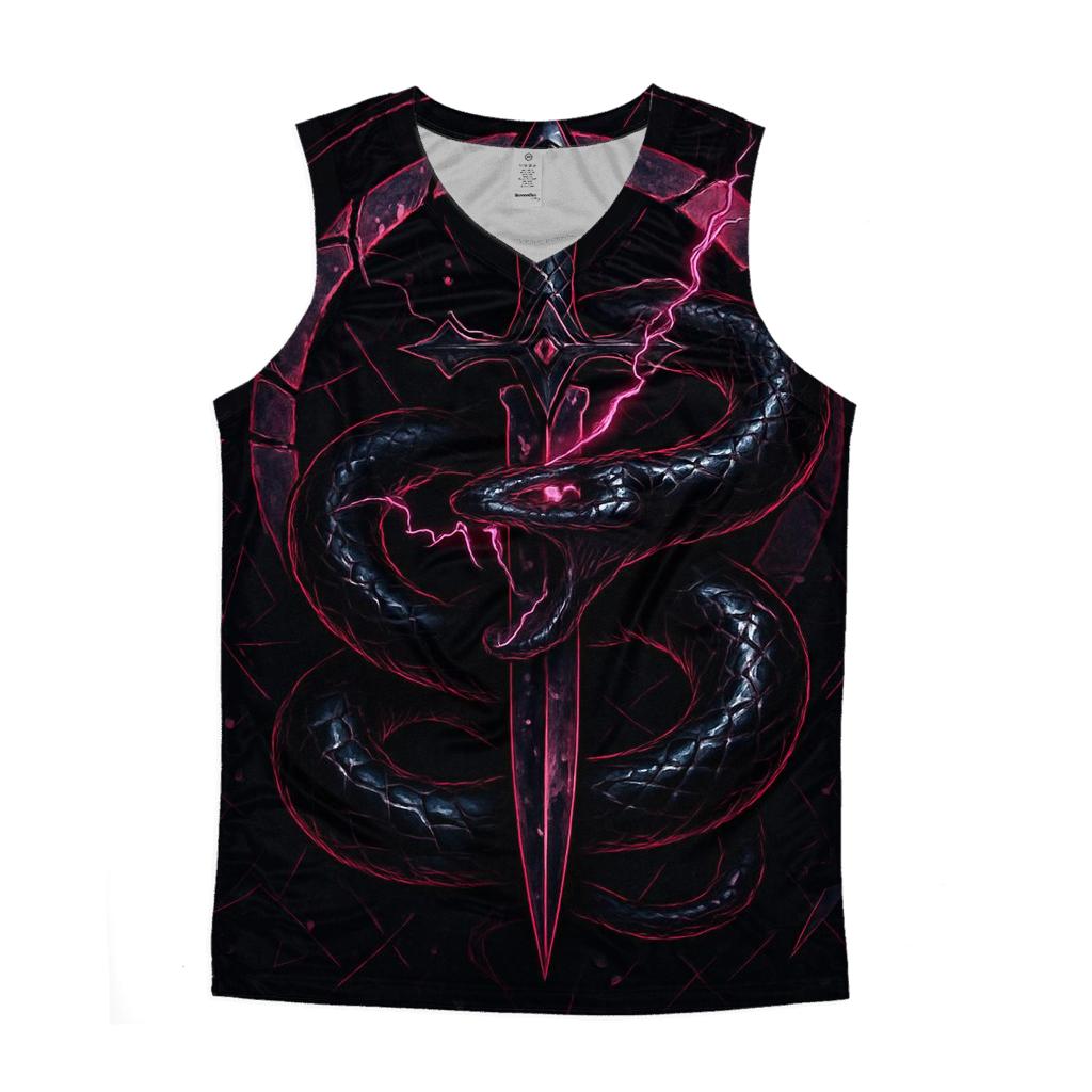 Obsidian Dagger And Serpent Halo trendy fitted tank tops