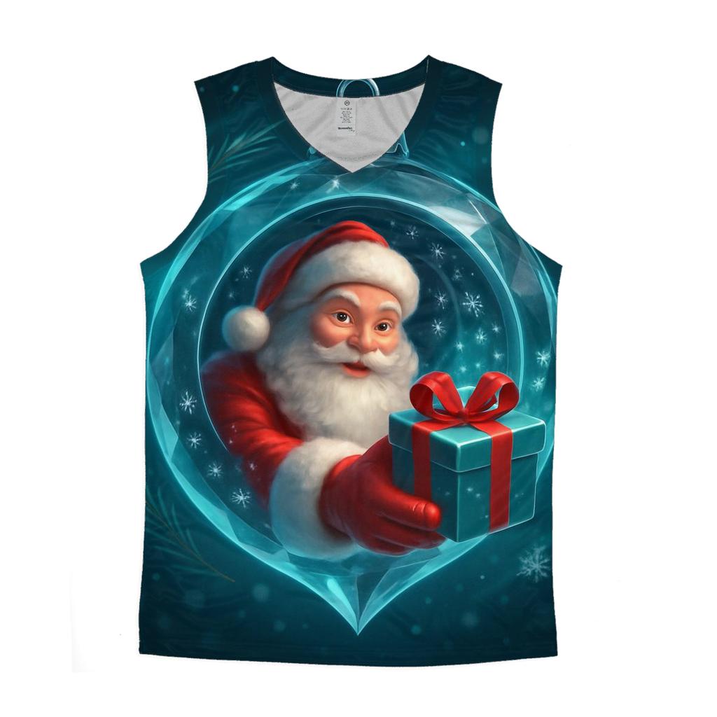 Crystal Ornament Portal Santa trendy fitted tank tops