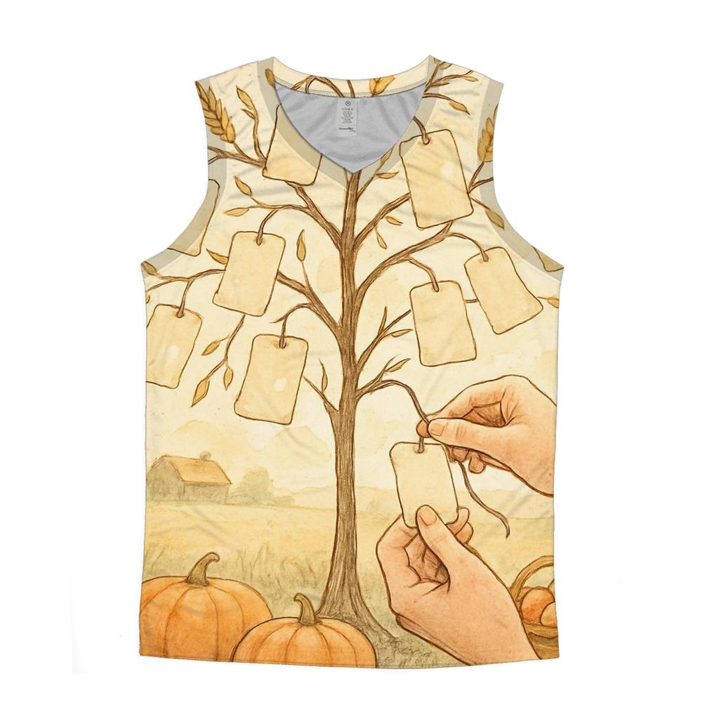 Sunlit Field Of Gratitude Notes Without Text sports performance tank tops