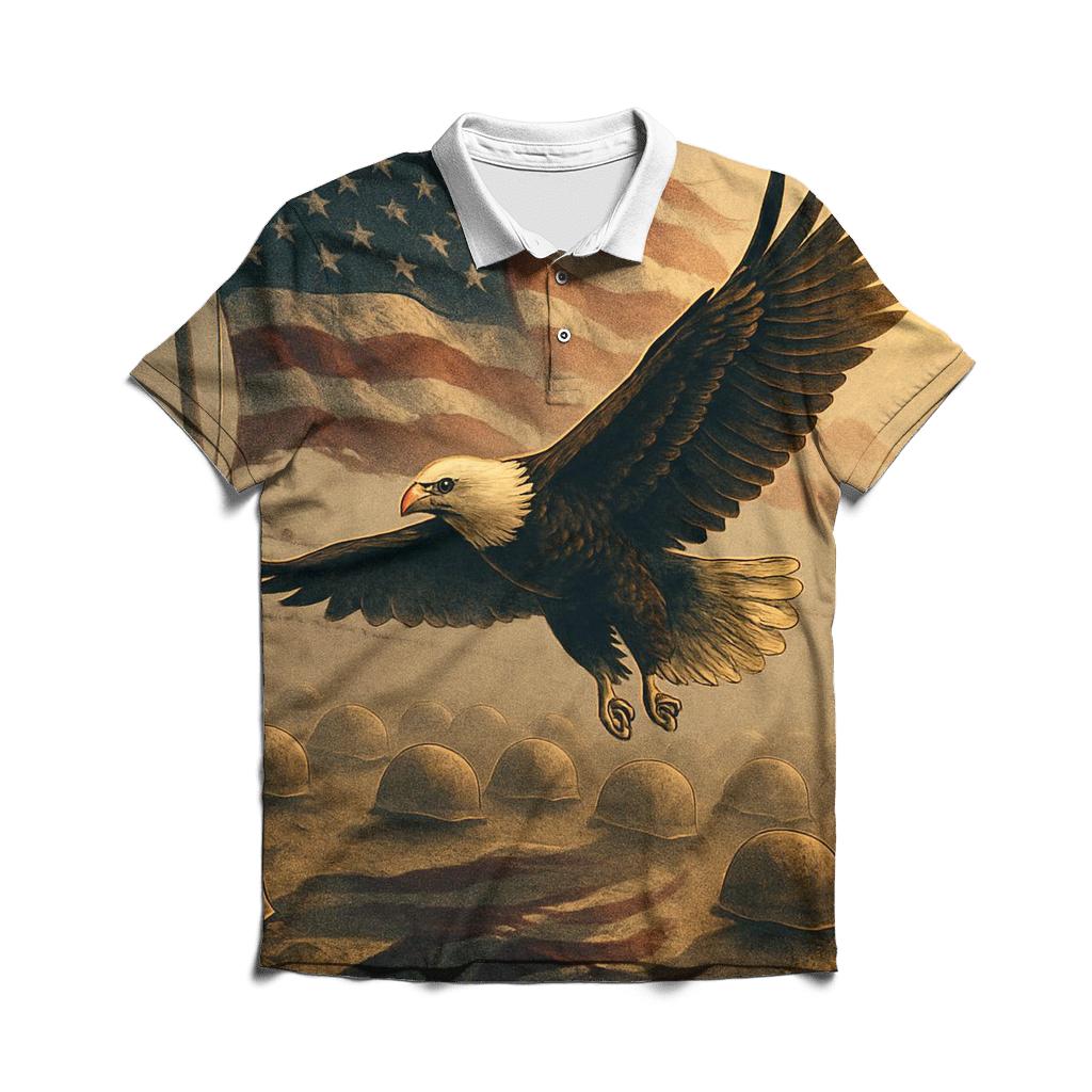 Silent Watch Over Freedom stylish collar polo tees