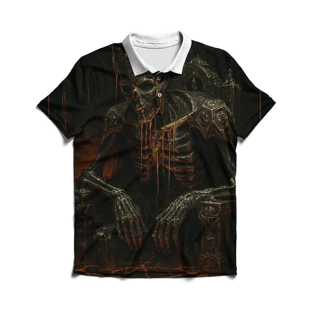 Throne Of The Molten Reliquary King personalized polo shirts