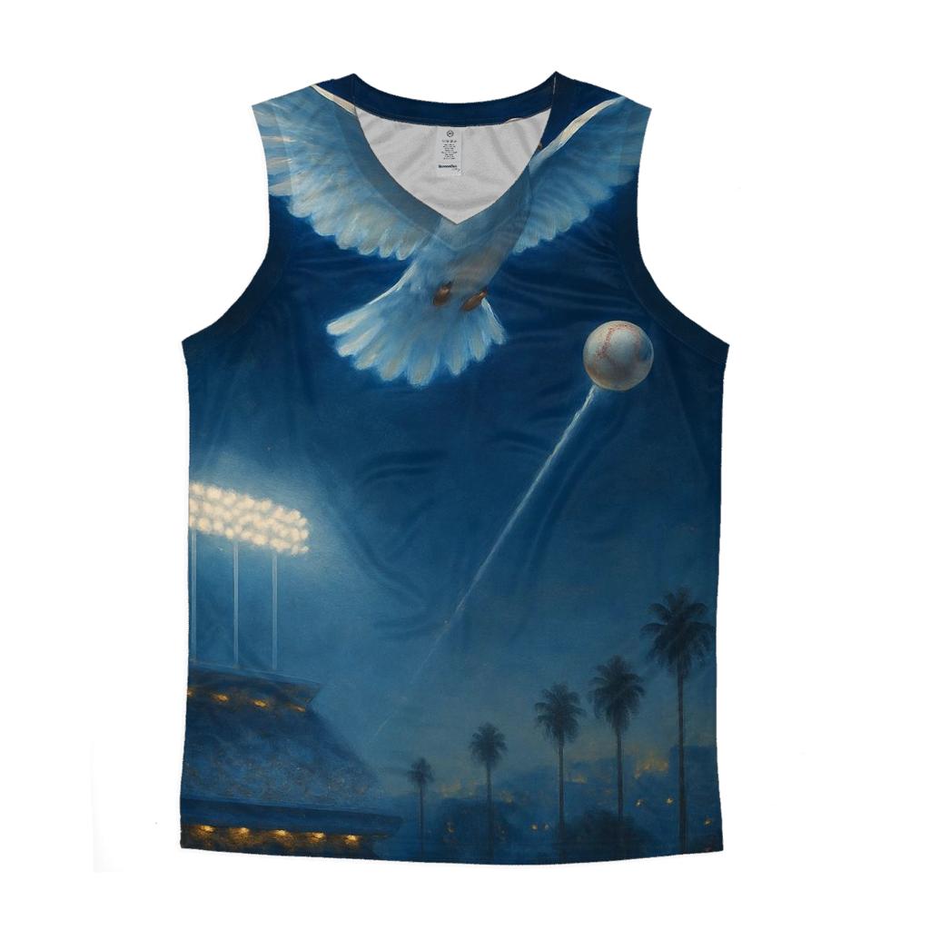Dove Over Floodlit Field trendy fitted tank tops