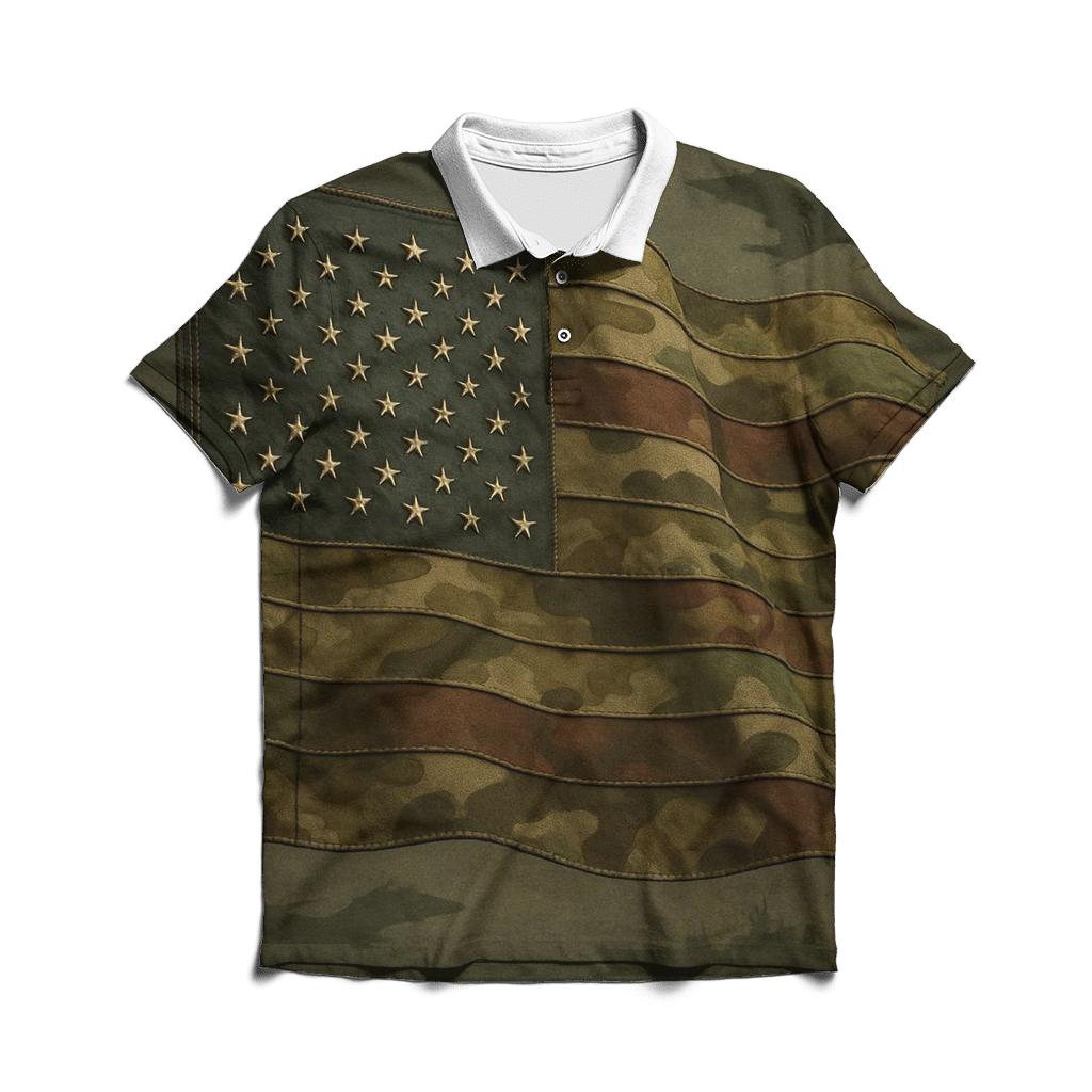 Camouflage Constellation Tribute casual sports polo shirts