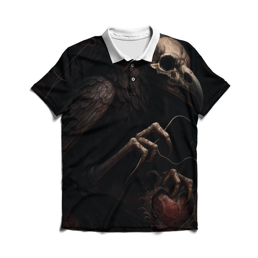 Raven Surgeon Of The Shadow Stitch stylish collar polo tees