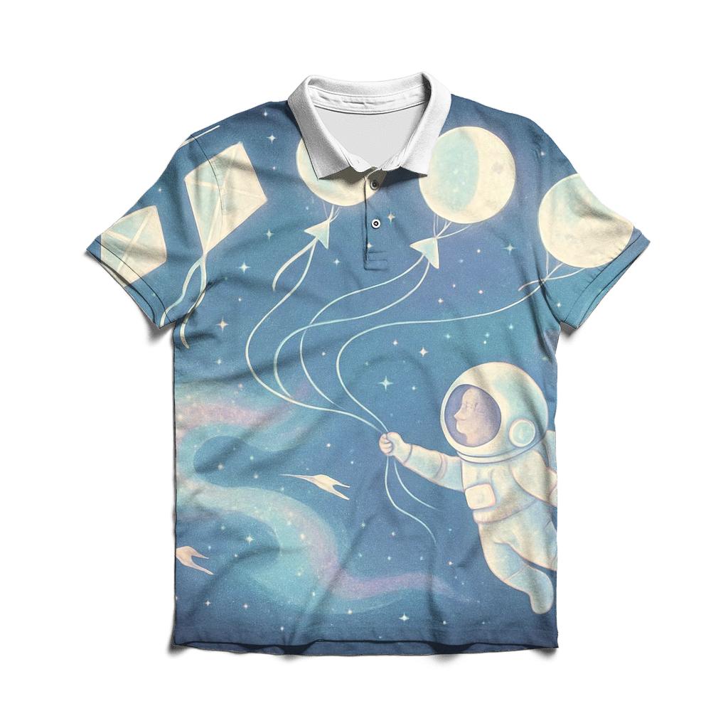 Moon Phase Kite Parade stylish collar polo tees