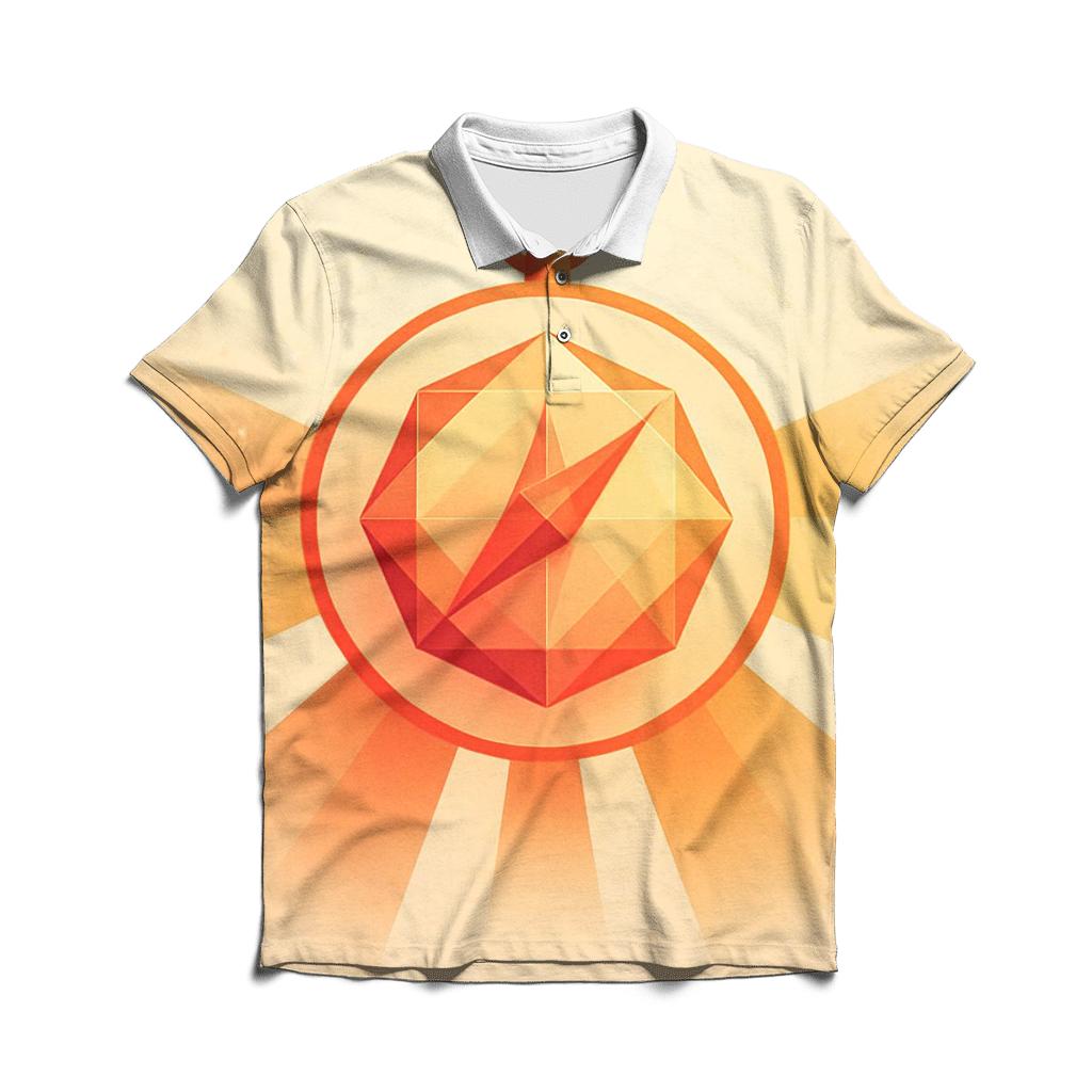 Golden Hour Prism Compass branded logo polo shirts