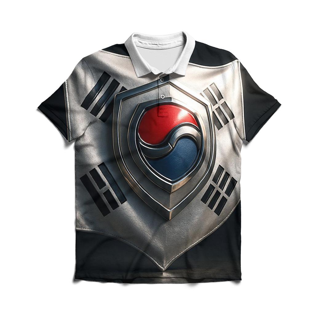Metal Crest South Korea stylish collar polo tees