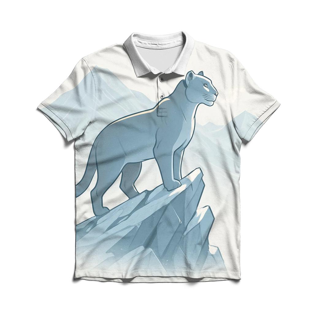Snow Quartz Mountain Cat Sentinel casual sports polo shirts