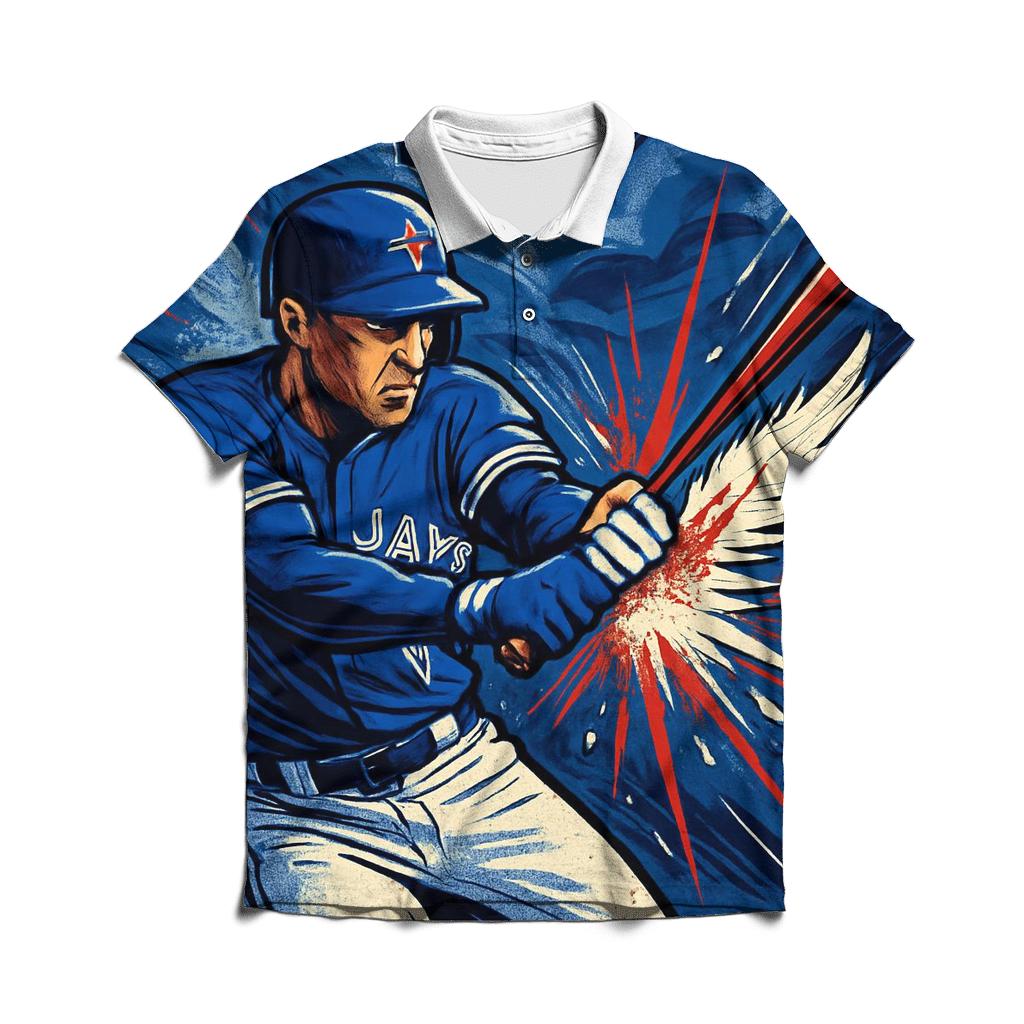 Sky Breaker Blue Jays Slugger casual sports polo shirts