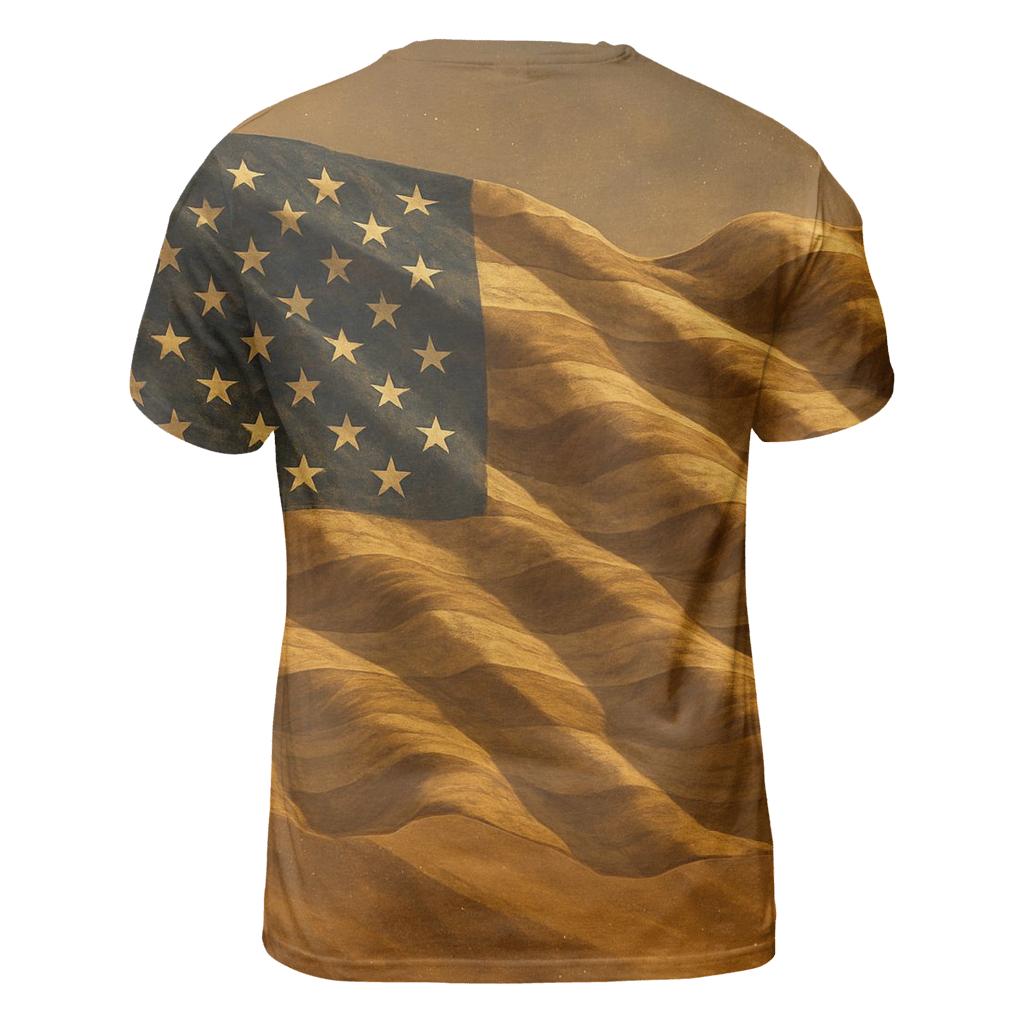 Desert Camo Flag Wave custom all-over print shirts