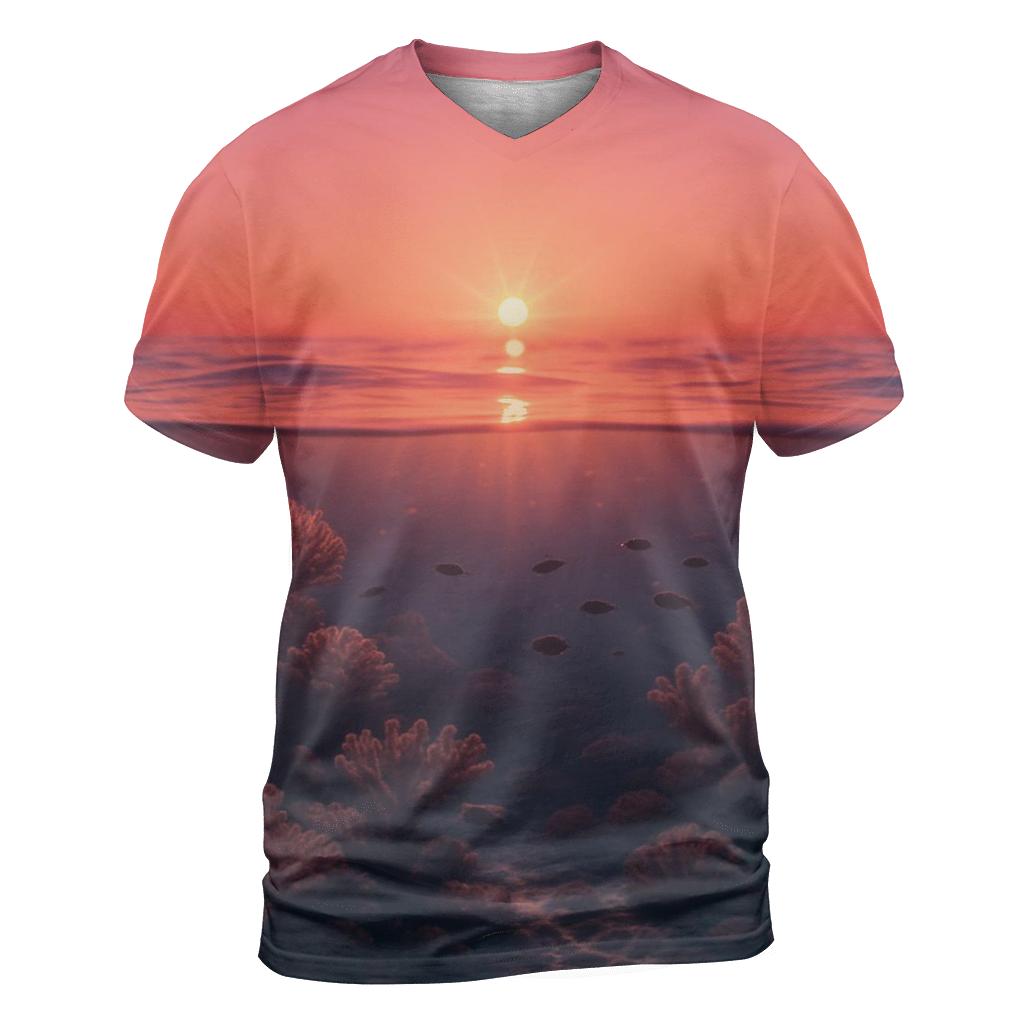 Coral Reef Evening Glass statement graphic shirts