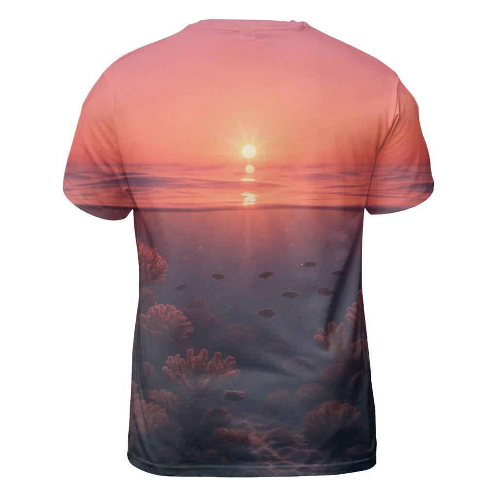 Coral Reef Evening Glass statement graphic shirts