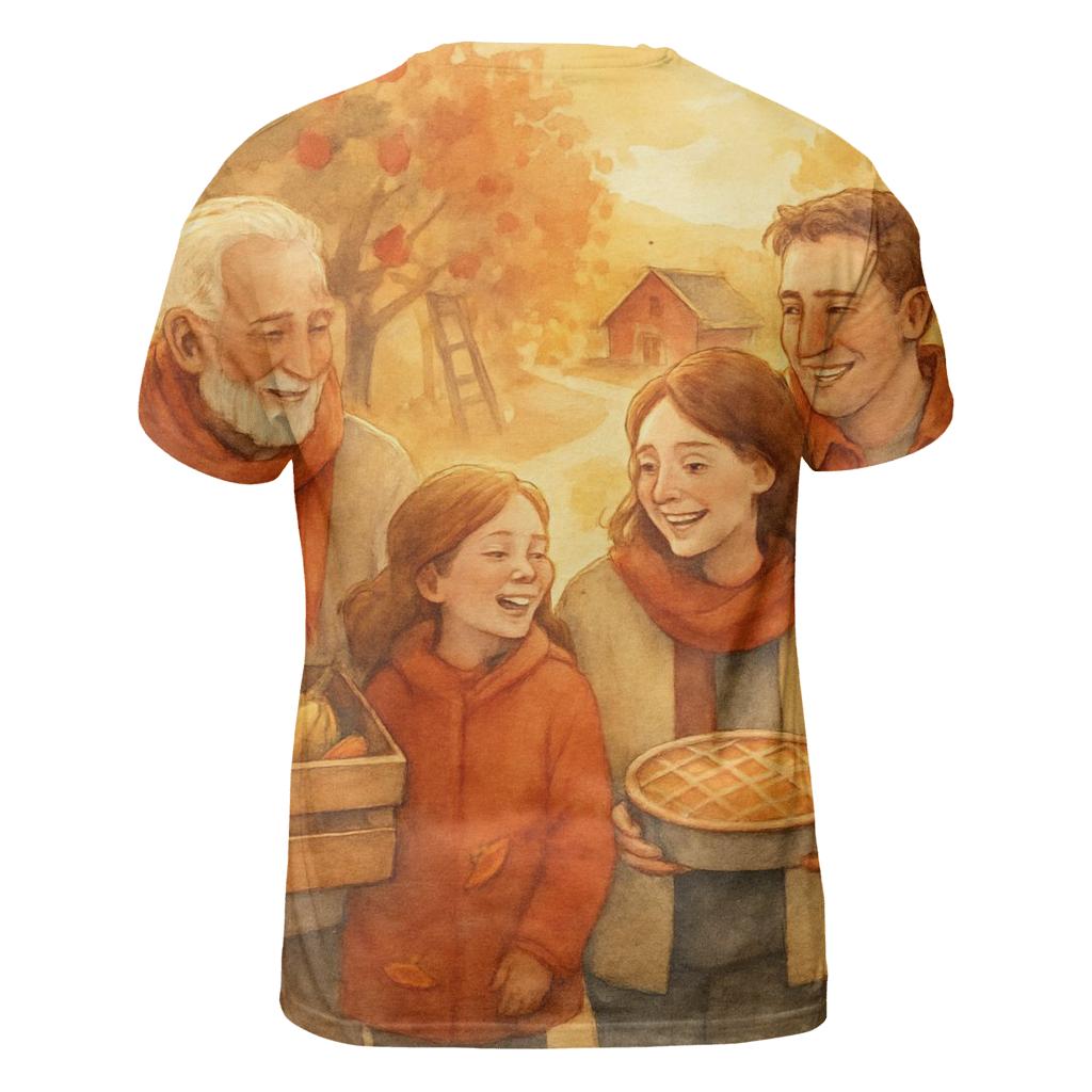 Golden Hour Orchard Gratitude Walk artistic all-over print tops