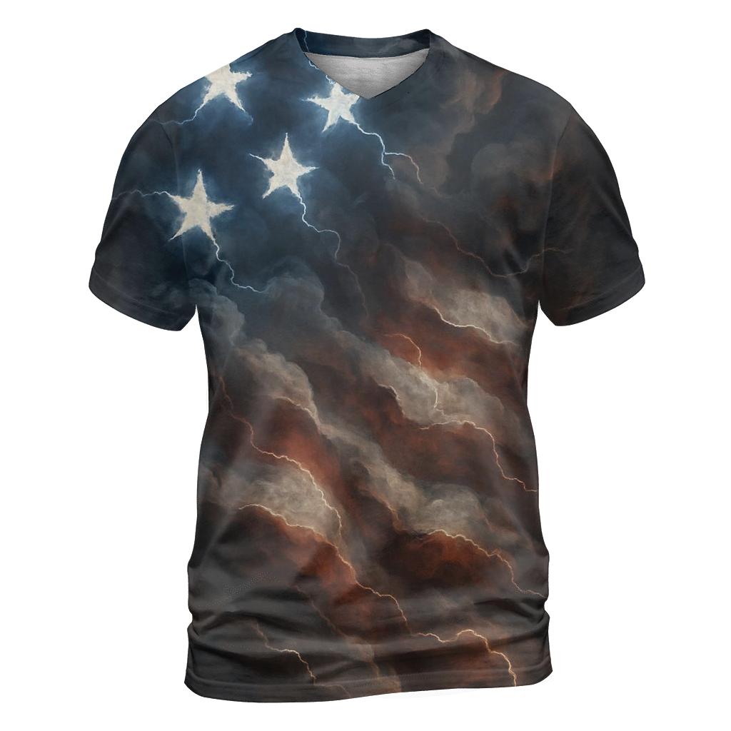 Stormfront Stripes Lightning Flag designer pattern shirts