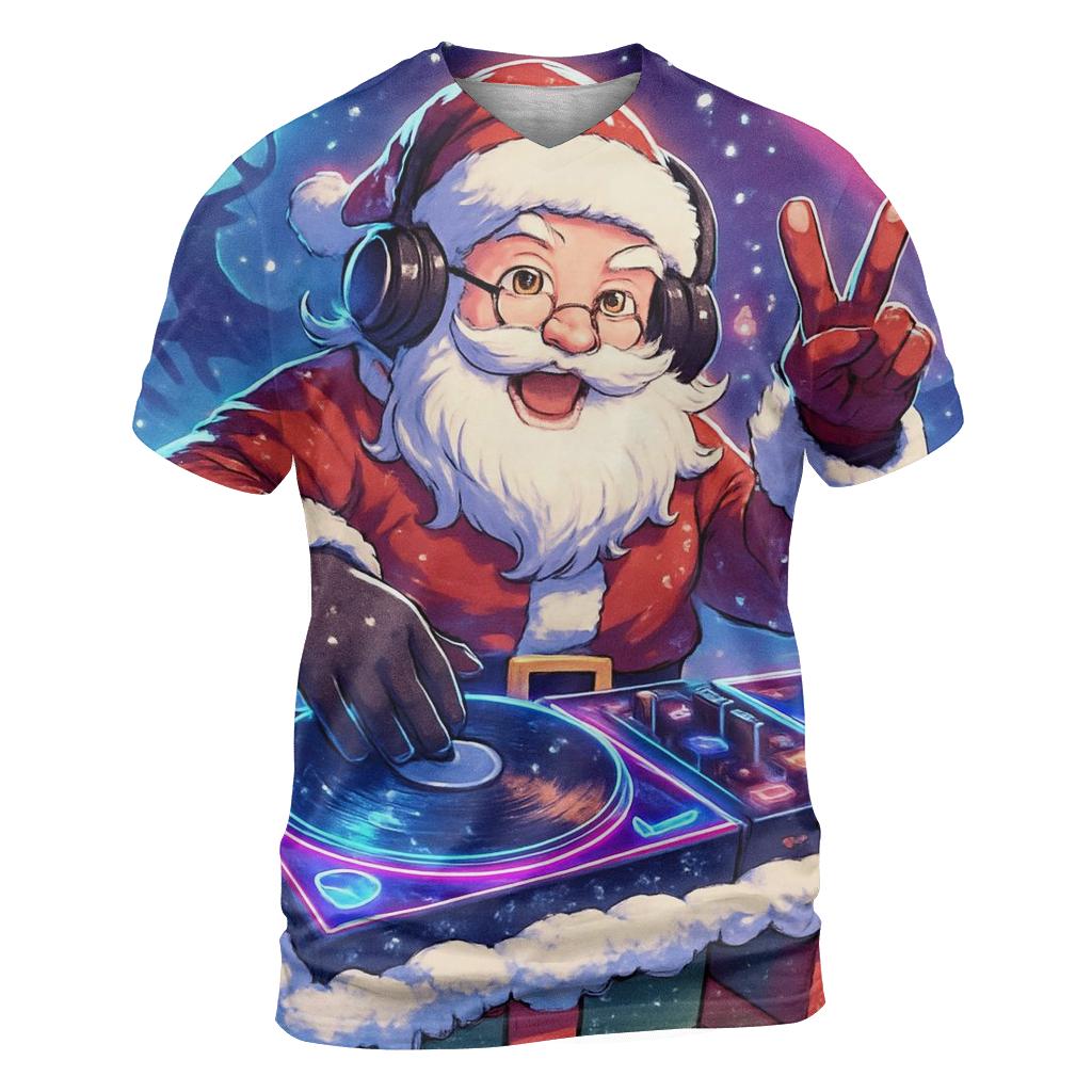 Santa DJ Blizzard Drop designer pattern shirts