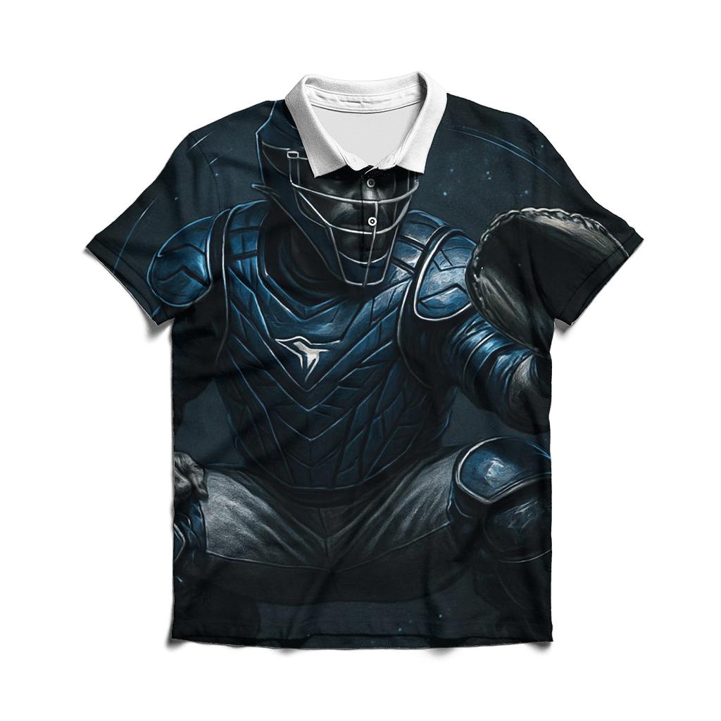 Steel Wing Blue Jays Catcher Guard stylish collar polo tees